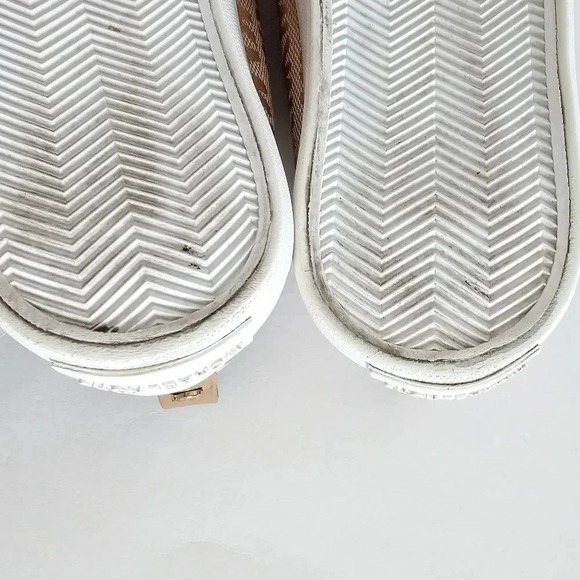 Michael kors Ashanti Tan canvas logo sneakers  girl's Size 4 youth shoes - Picture 11 of 12